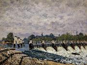 Alfred Sisley Molesey Weir  Morning France oil painting artist